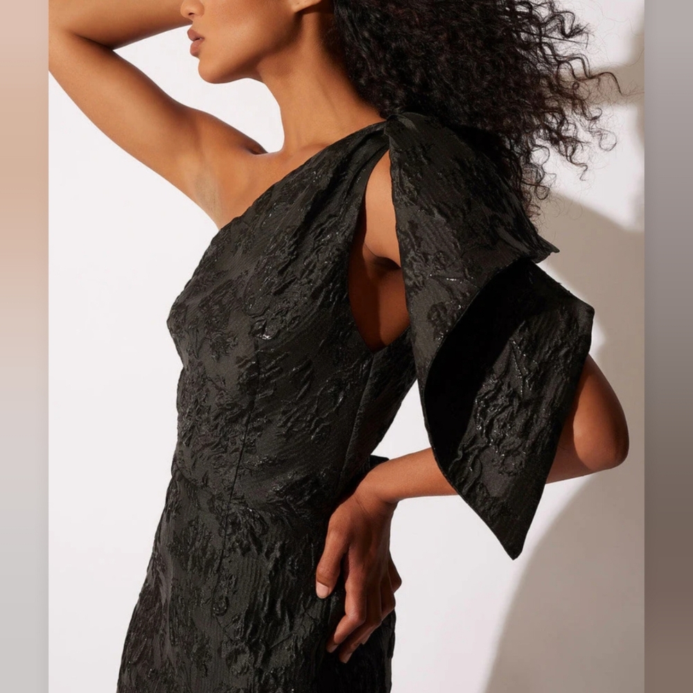 🔥Natori Matelasse Jacquard One Shoulder Dress
